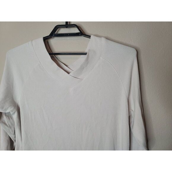 Soft Surroundings Double V Timely Tee Women's Shirt Tunic Plus Size 2X Cream t22 - Picture 3 of 8